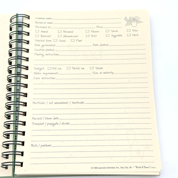 Garden Journal Notebook Organizer Gardening Write It Down - Picture 6 of 8